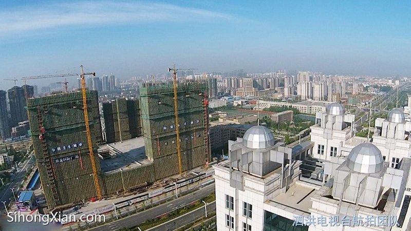 空中看泗洪系列图片 泗洪城北全景 【泗洪电视台航拍团队】