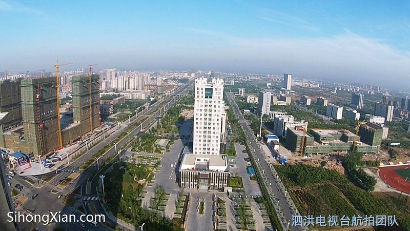 空中看泗洪系列图片 泗洪城北全景 【泗洪电视台航拍团队】