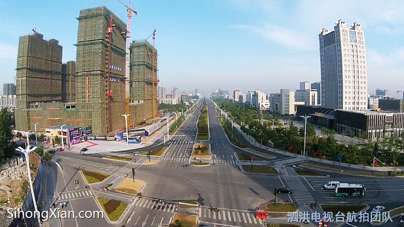 空中看泗洪系列图片 泗洪城北全景 【泗洪电视台航拍团队】