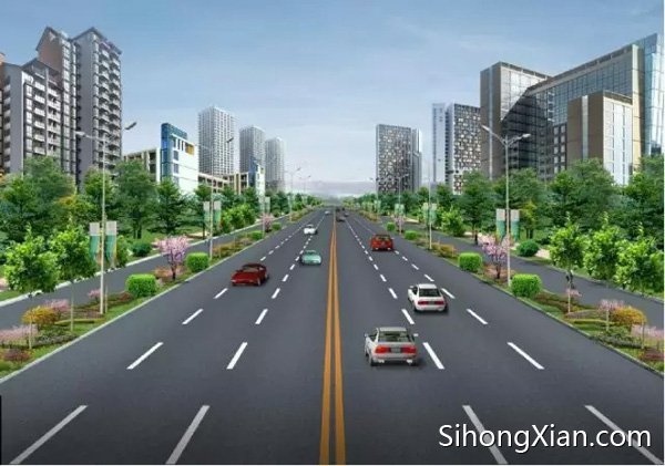 泗洪县山河路改造工程效果图 二里坝大桥设计效果图