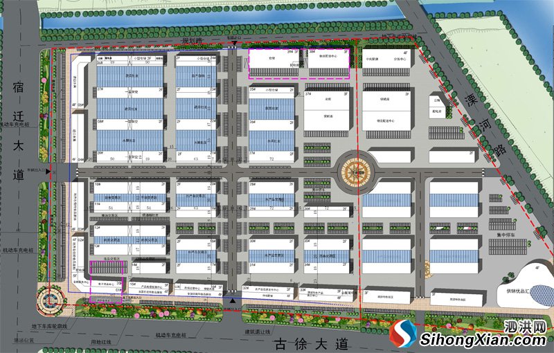 泗洪“宿迁农产品电商物流园”规划设计平面图