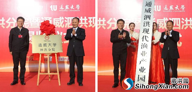 通威大学泗洪分院、通威泗洪现代渔业产业园揭牌成立