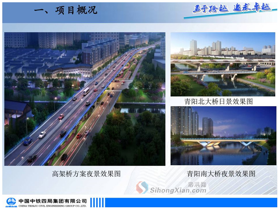 泗洪青阳南北大桥高架桥效果图