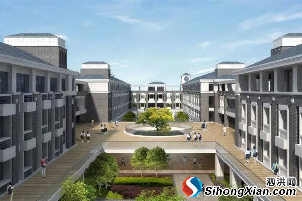 教学庭院透视